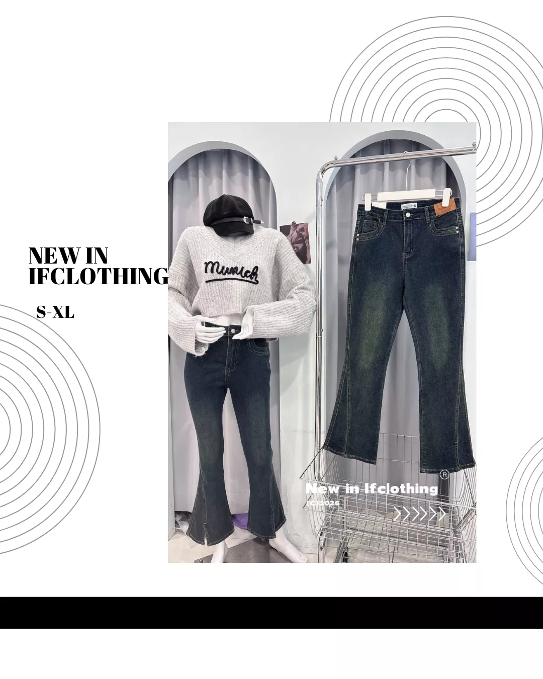 熱銷長褲🔥復古刷舊開衩喇叭褲