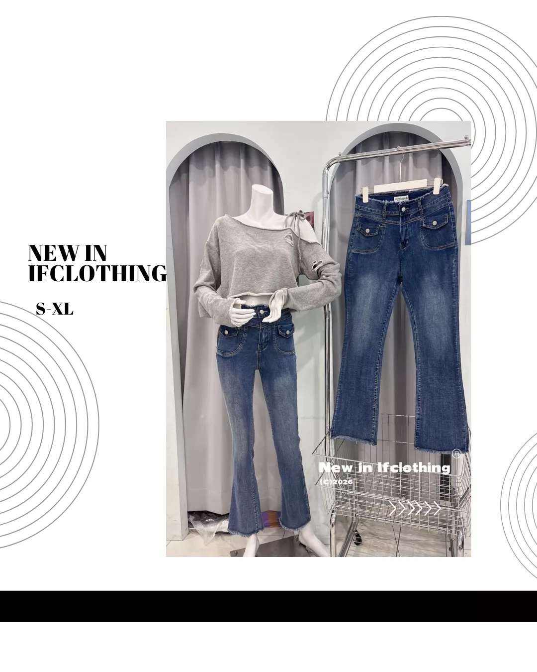 熱銷長褲🔥鬚邊高腰雙口袋喇叭褲