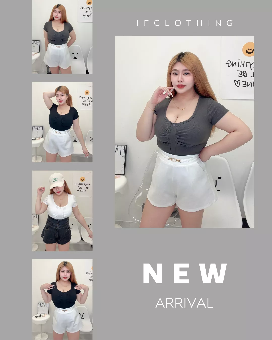 大尺碼上衣🔥抓皺短版罩杯上衣