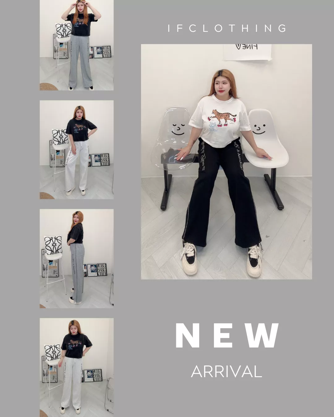 大尺碼長褲🔥重磅刺繡字母落地寬褲