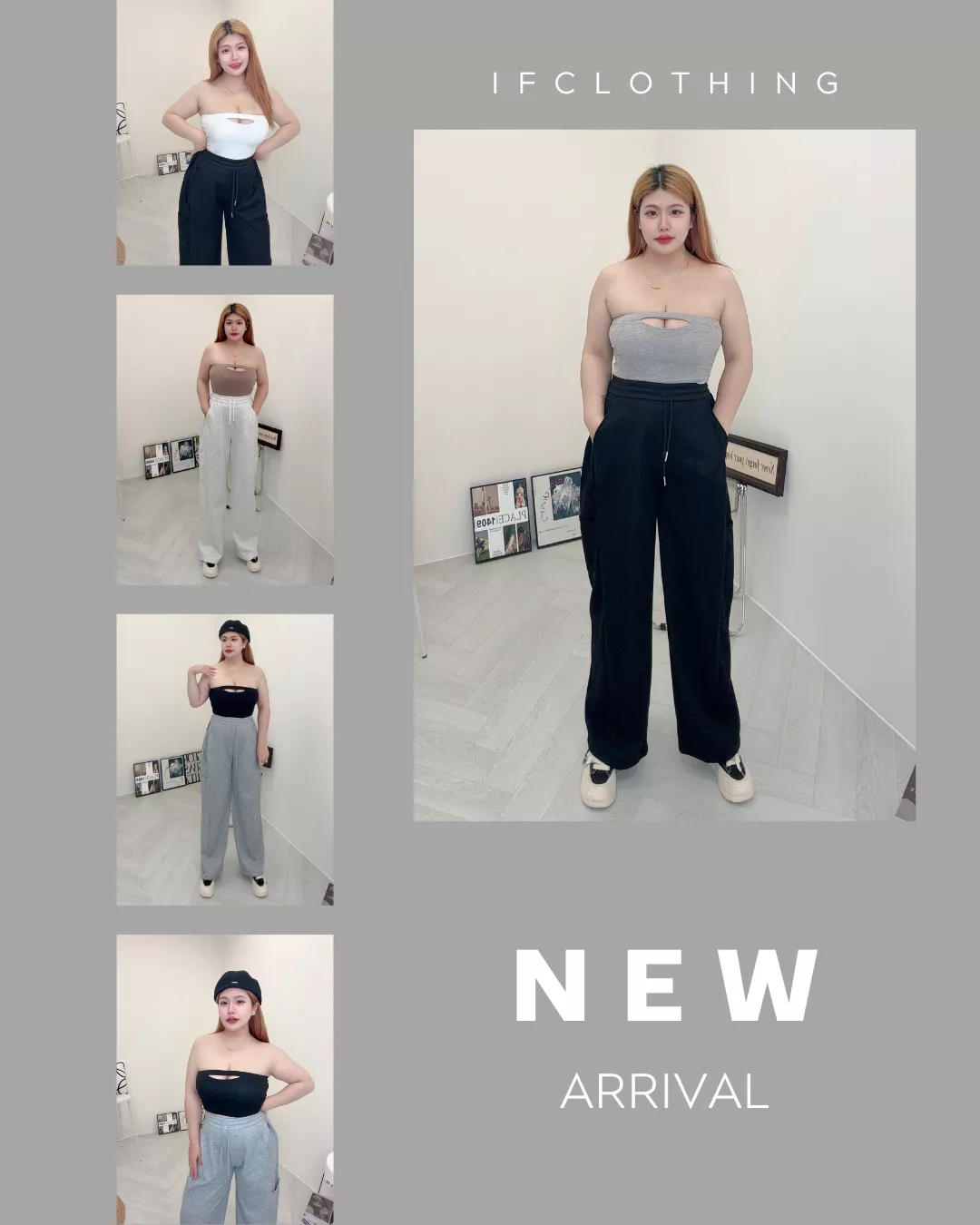 大尺碼長褲🔥重磅棉大口袋落地寬褲