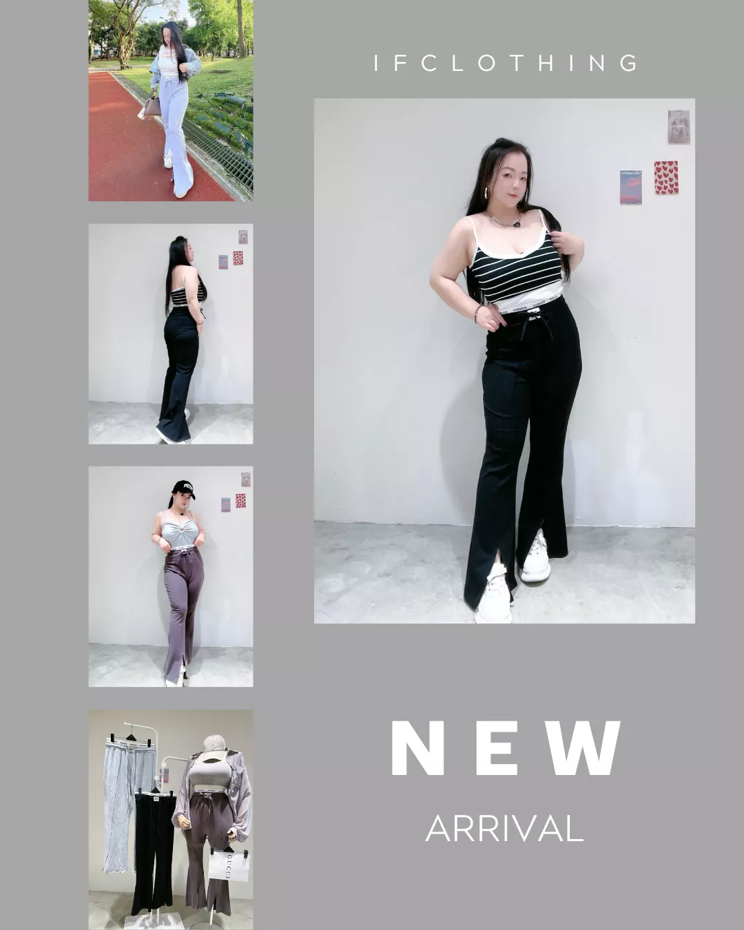 大尺碼長褲🔥拼接褲頭爆瘦喇叭褲