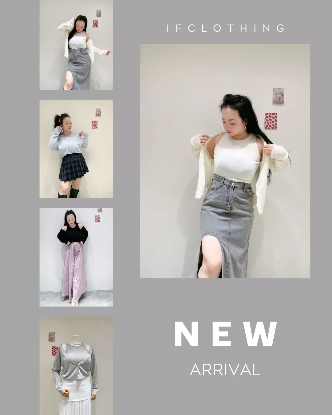 大尺碼上衣🔥不對稱排扣衫+針織背心set