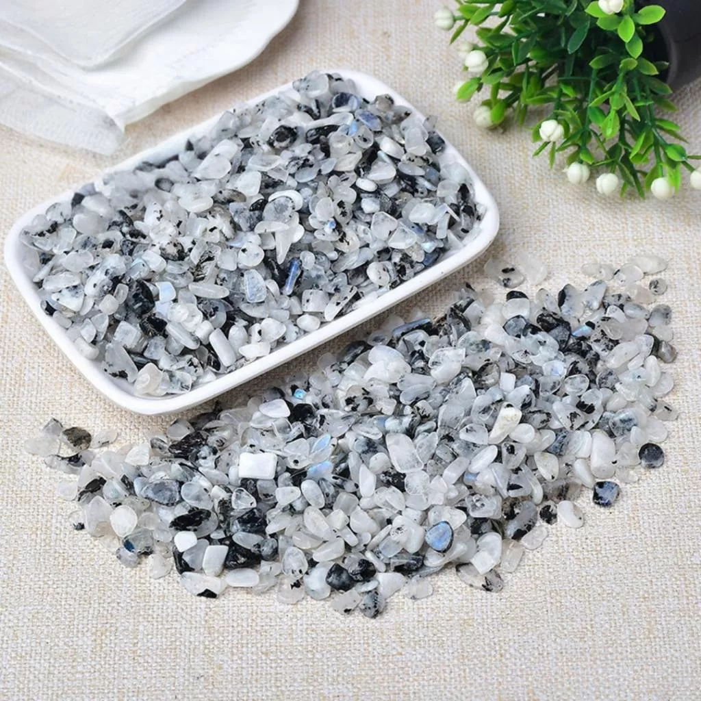 黑點月光石碎石 100g 水晶碎石 碎石消磁【SP0140】 黑點月光石碎石 100g 水晶碎石 碎石消磁【SP0140】