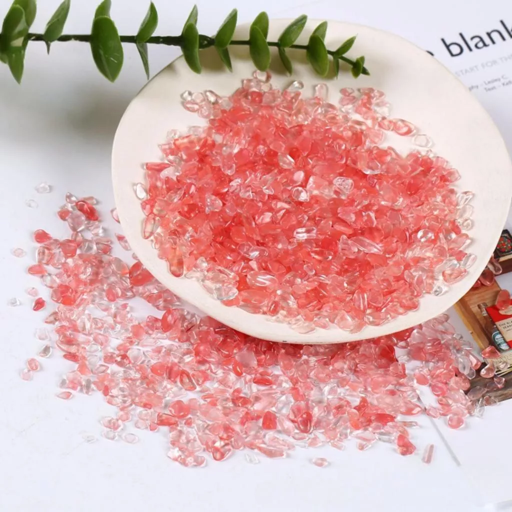 红水晶碎石 100g 水晶碎石 碎石消磁【SP0140】 红水晶碎石 100g 水晶碎石 碎石消磁【SP0140】