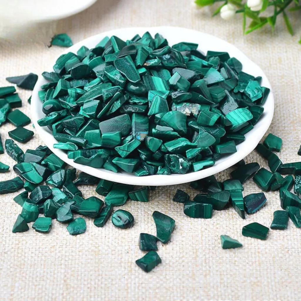 孔雀石碎石 100g 水晶碎石 碎石消磁【SP0140】