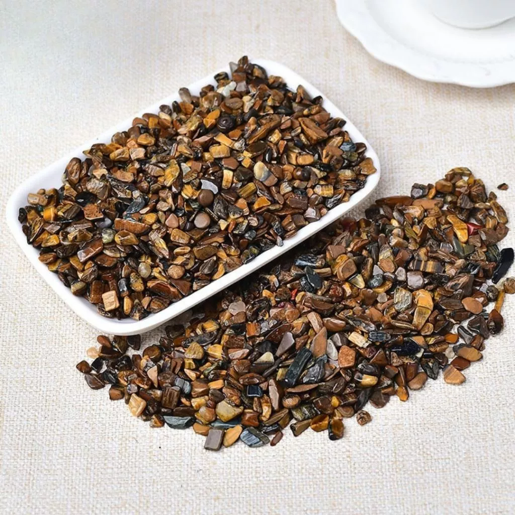 虎眼石碎石 100g 水晶碎石 碎石消磁【SP0140】