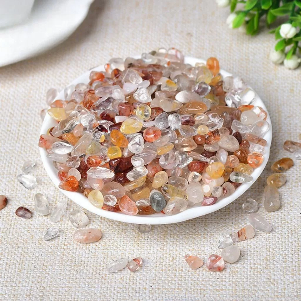 紅膠花碎石 100g 水晶碎石 碎石消磁【SP0140】