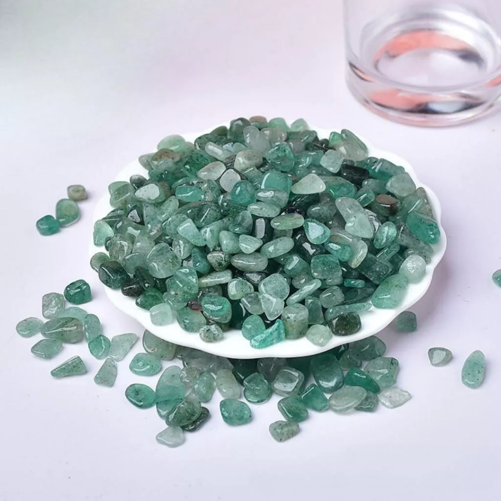 綠草莓碎石 100g 水晶碎石 碎石消磁【SP0140】