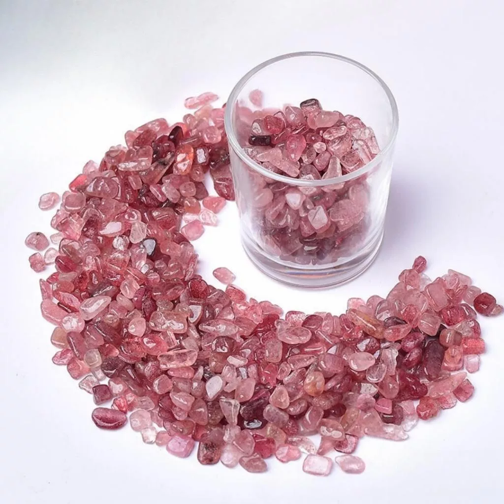 草莓晶碎石 100g 水晶碎石 碎石消磁【SP0140】 草莓晶碎石 100g 水晶碎石 碎石消磁【SP0140】
