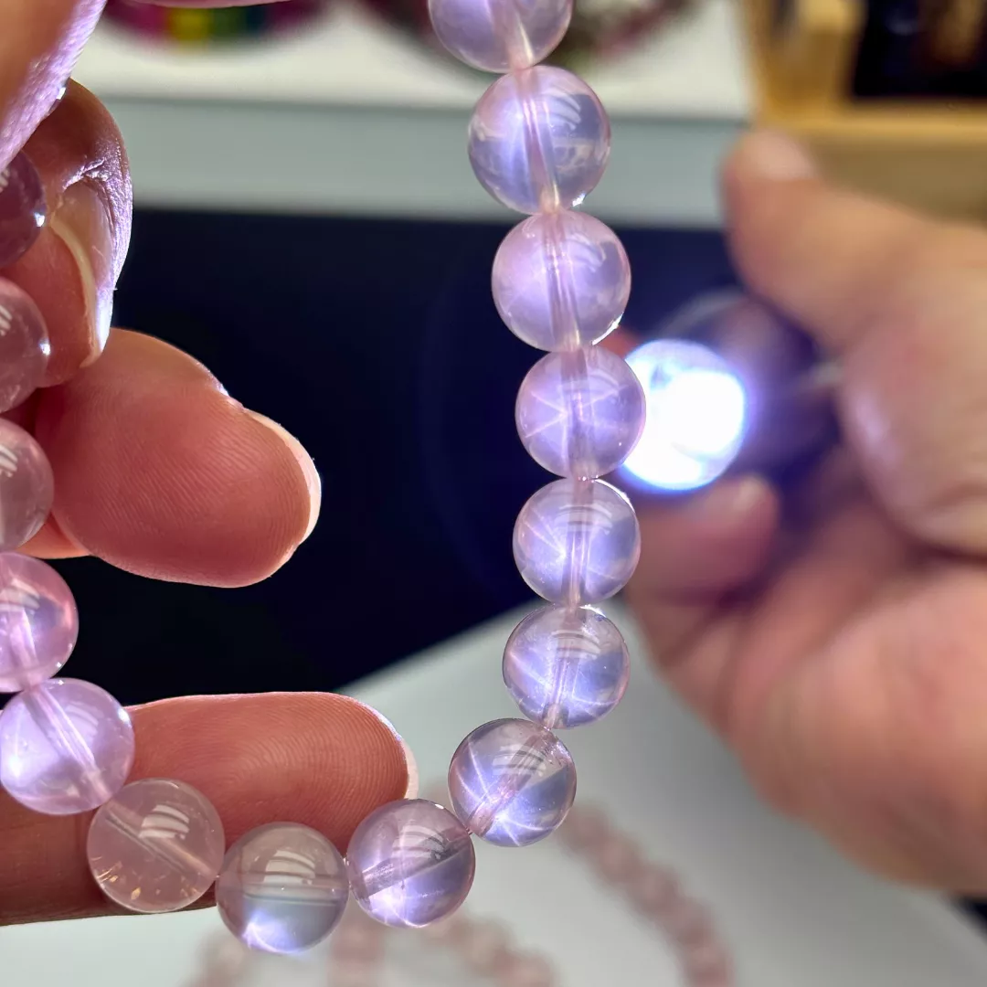 金沙玫瑰六芒粉晶【SP0385】