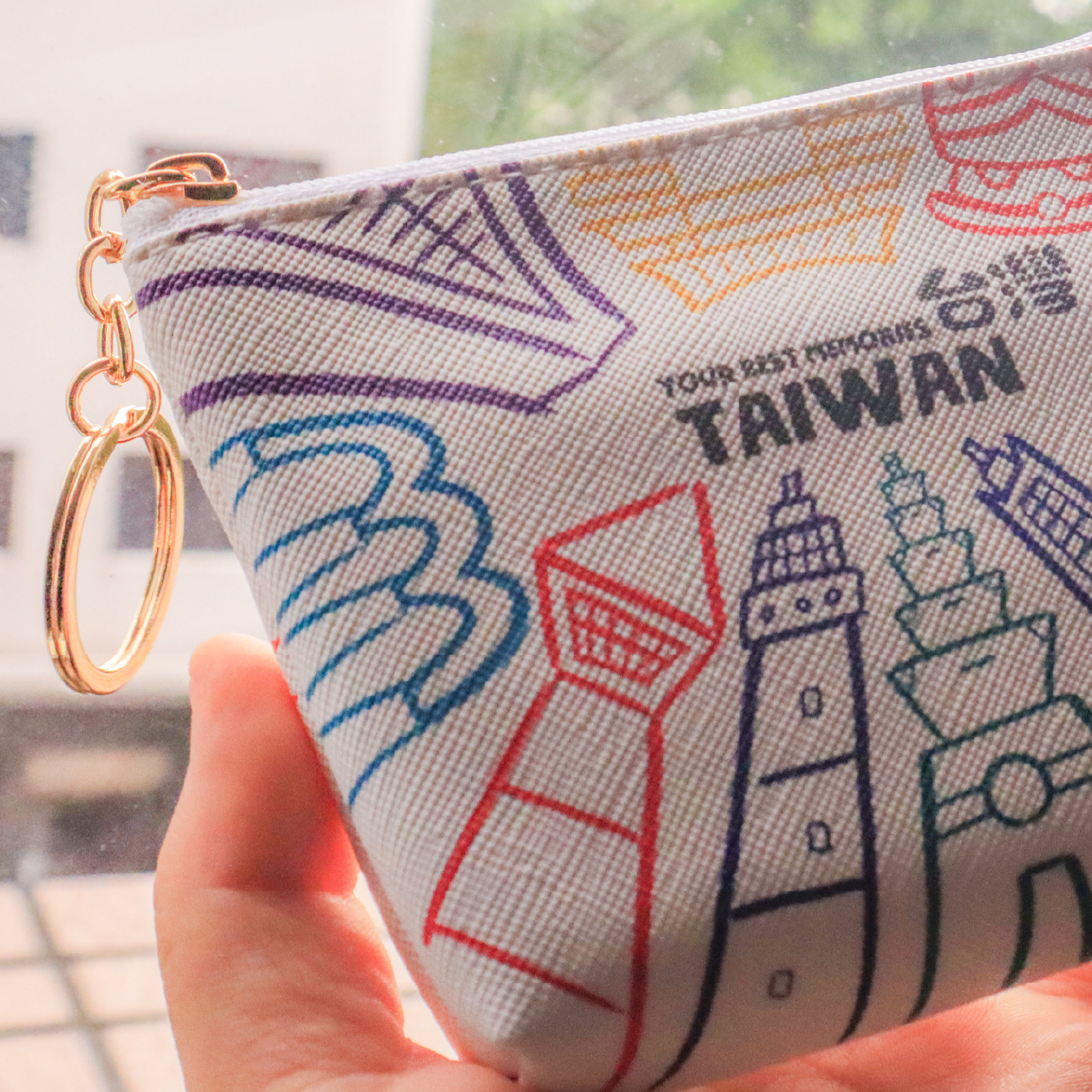 新格子文創設計：實用帆布零錢包，輕便好攜帶