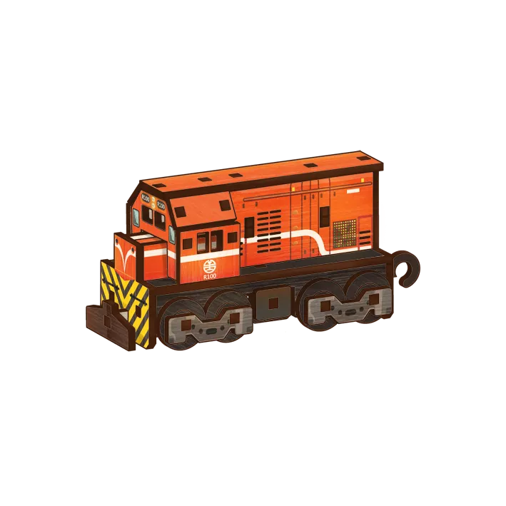 R100型橘色柴電機車 DIY火車拼木【臺鐵授權】｜Diesel Locomotive DIY 3D Train Model