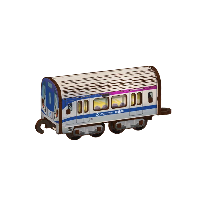 機捷普通車 DIY列車拼木【正版授權】｜Taoyuan Airport MRT Commuter DIY 3D Train Model