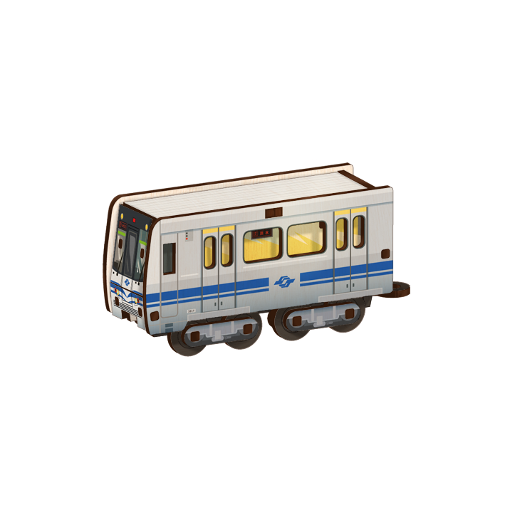 台北捷運381型DIY列車拼木【正版授權】｜北捷中運量列車鐵道迷必收伴手
