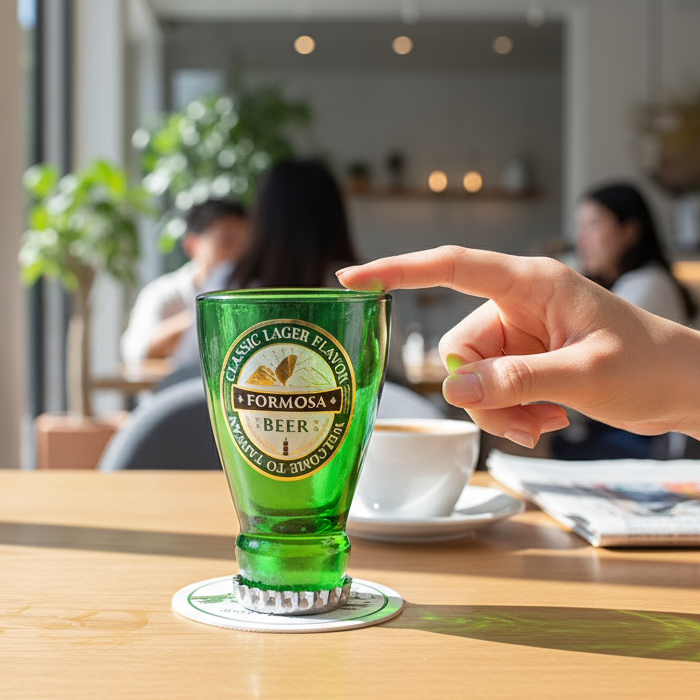 台灣啤酒造型小酒杯｜雙色款・台味收藏、台灣紀念品、台灣伴手禮、SHOT