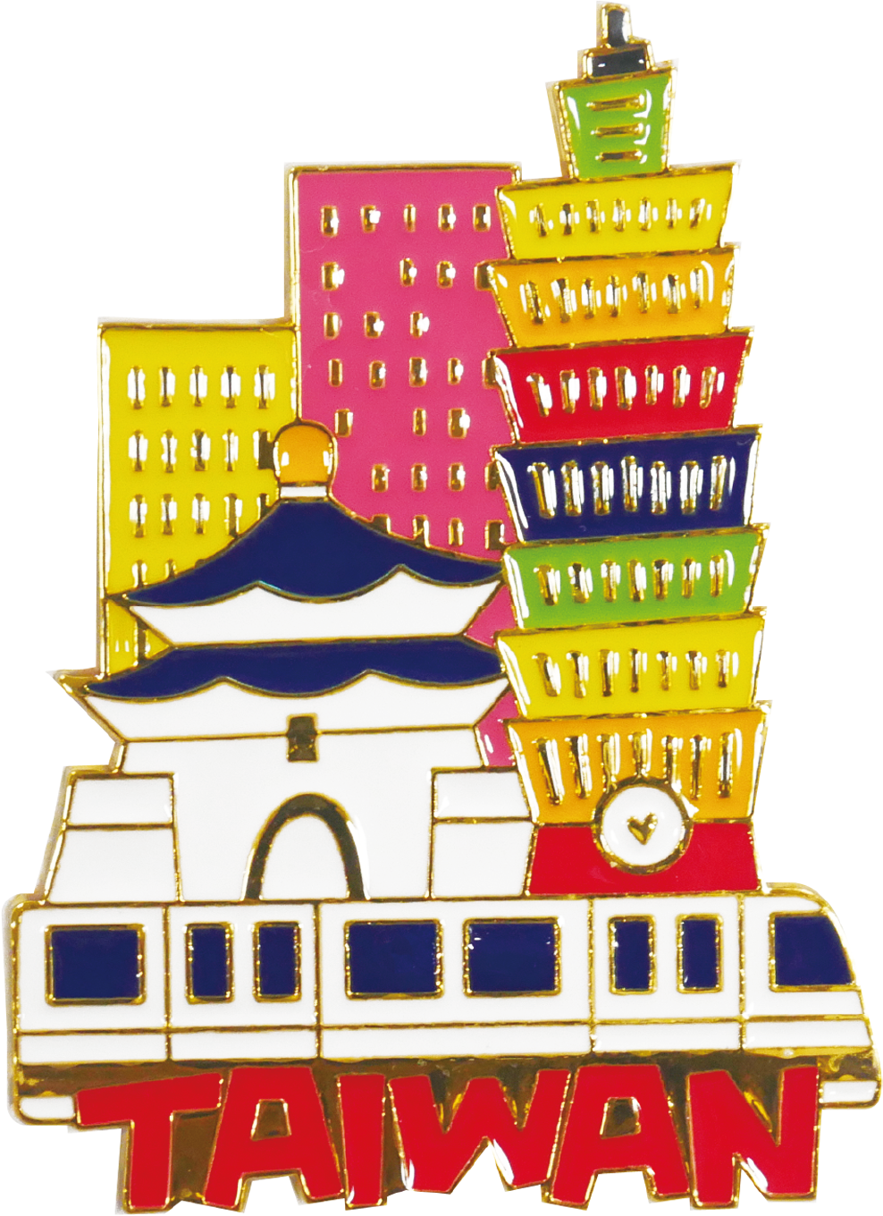 鋅合金冰箱貼台灣路標金屬磁鐵台灣景點新格子文創設計| 新格子文創設計