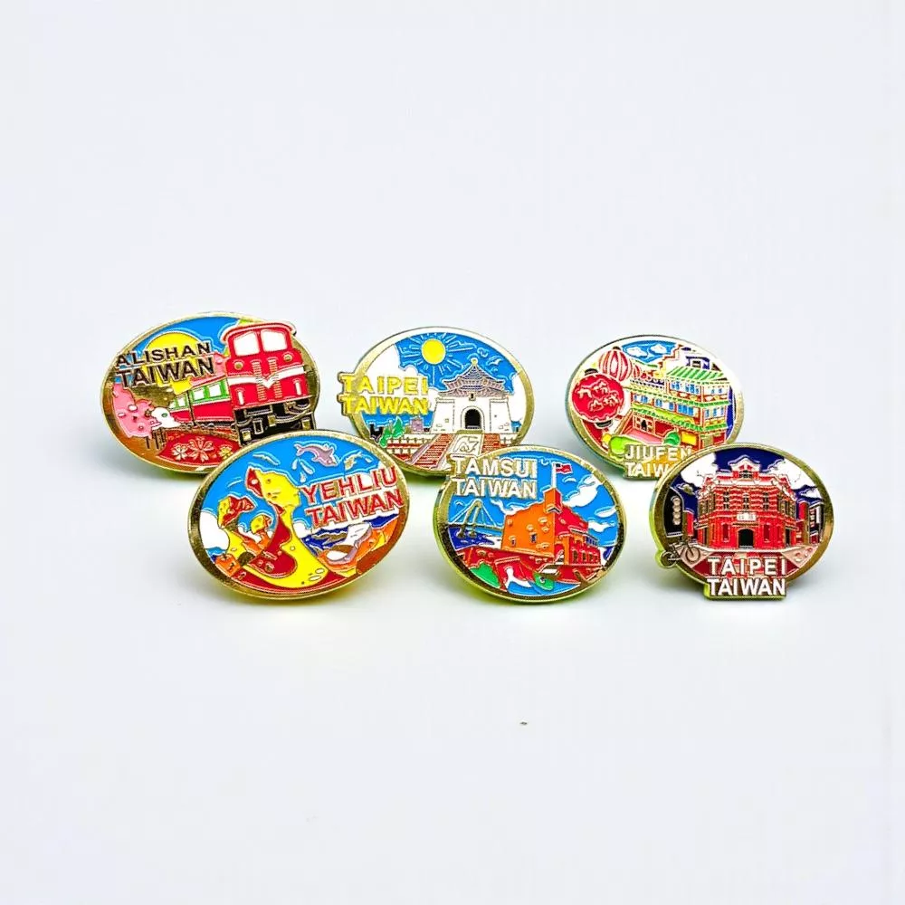 台北景點 – 金屬徽章｜Taipei Landmarks – Badg