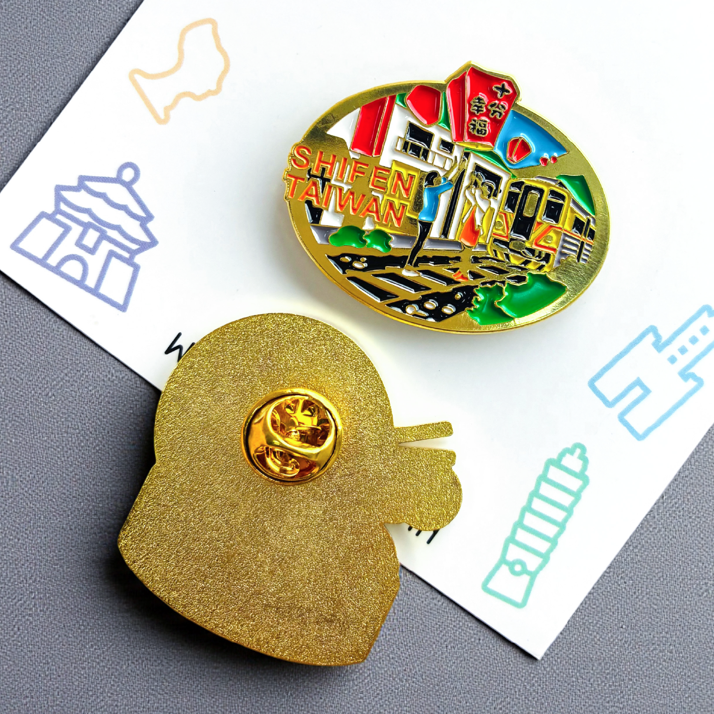 台灣紀念品｜台灣小物金屬徽章／胸章| 新格子文創設計SINGEZIH DESIGN