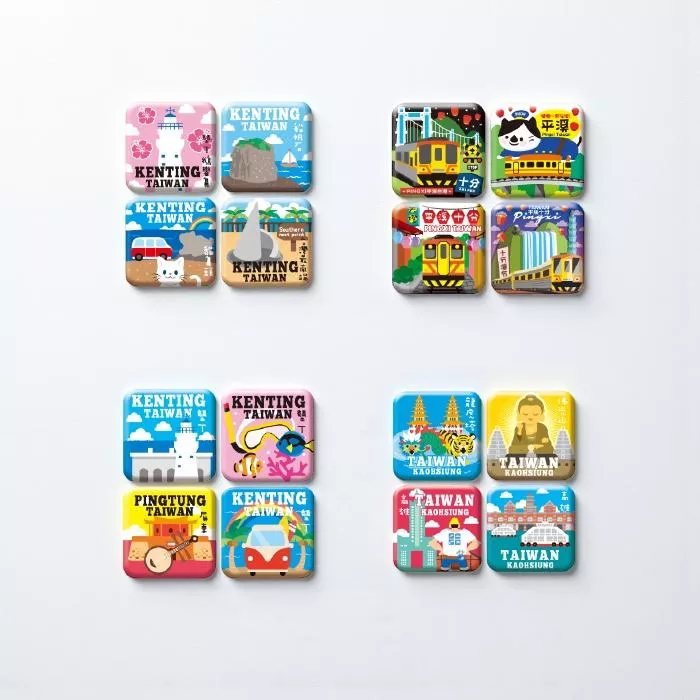 台灣景點2 – 馬賽克冰箱貼 磁磚磁鐵｜Taiwan Scenic Spots – Mosaic Magnet