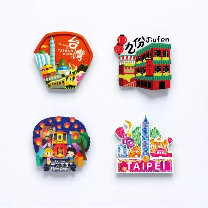 台灣景點造型1 – 立體木質冰箱貼｜Taiwan Scenic Collection – 3D Wooden Magnet