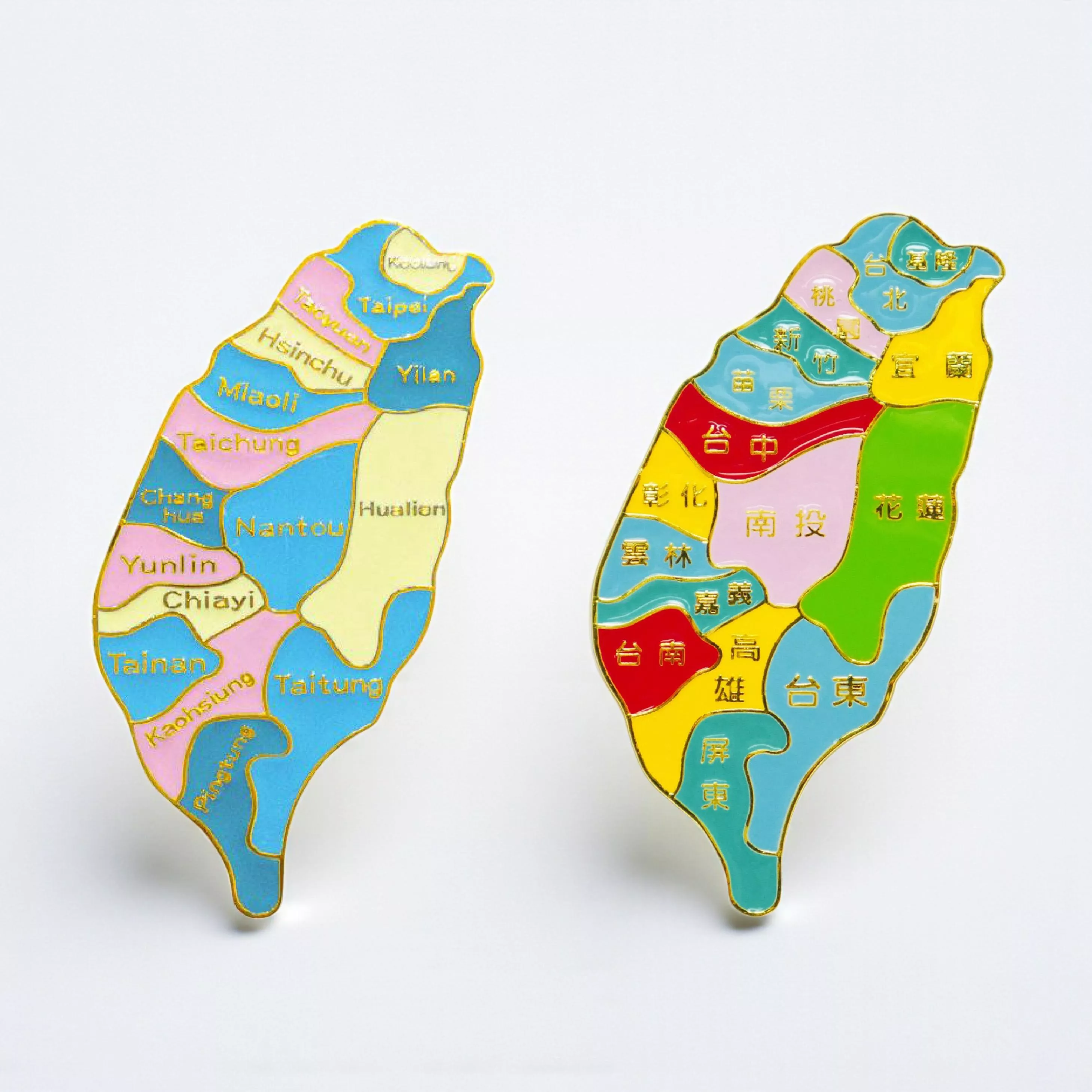 台灣地圖 –  金屬冰箱貼｜Map of Taiwan – Metal Magnet