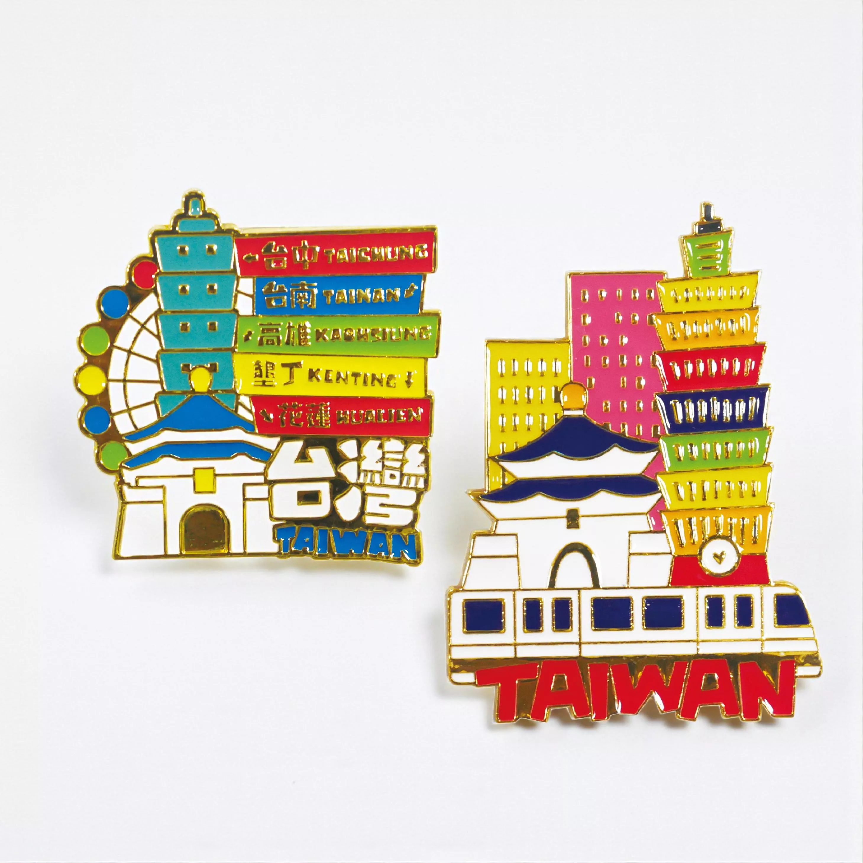 路標台灣 – 金屬冰箱貼｜Signpost Taiwan – Metal Magnet