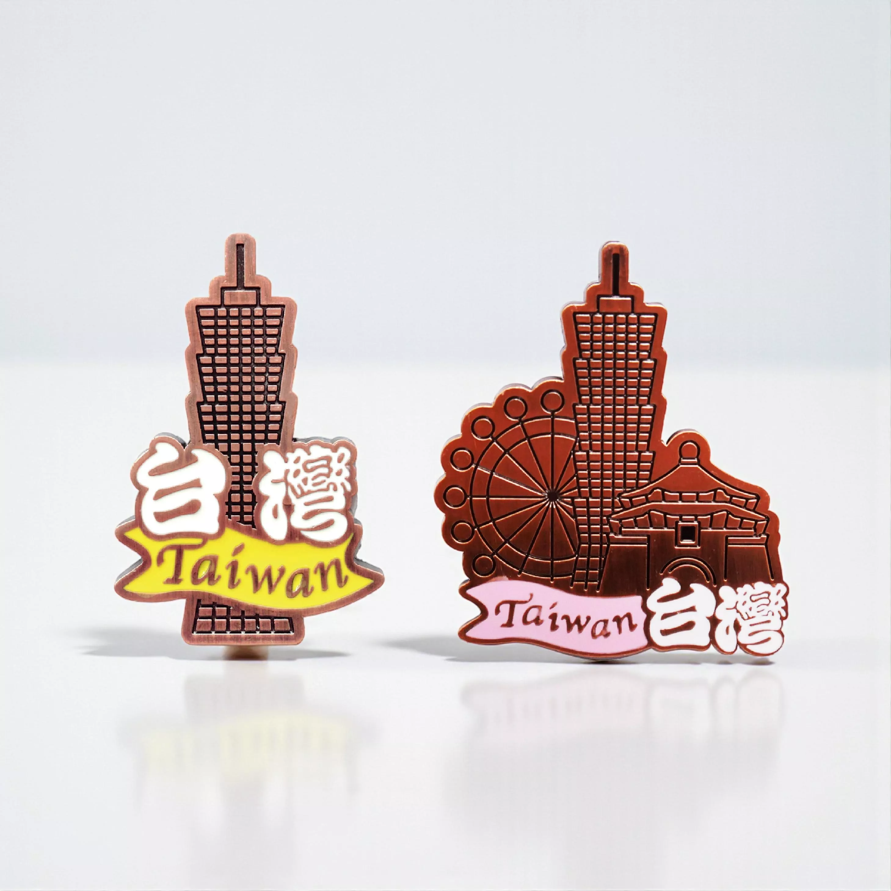 台灣大樓 – 金屬冰箱貼｜Taiwan Building – Metal Magnet