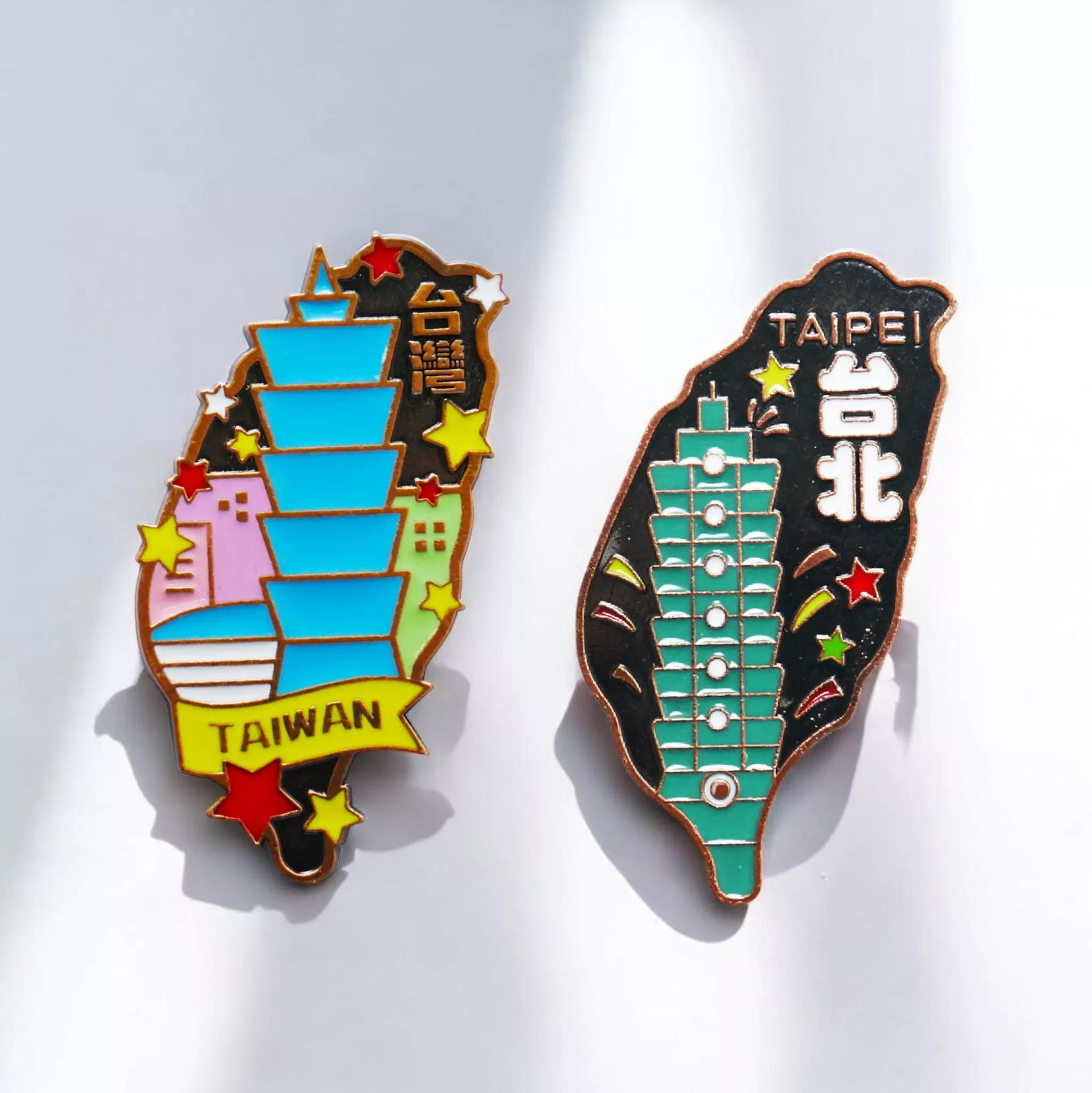 島形台北 – 金屬冰箱貼｜Taipei – Metal Magnet