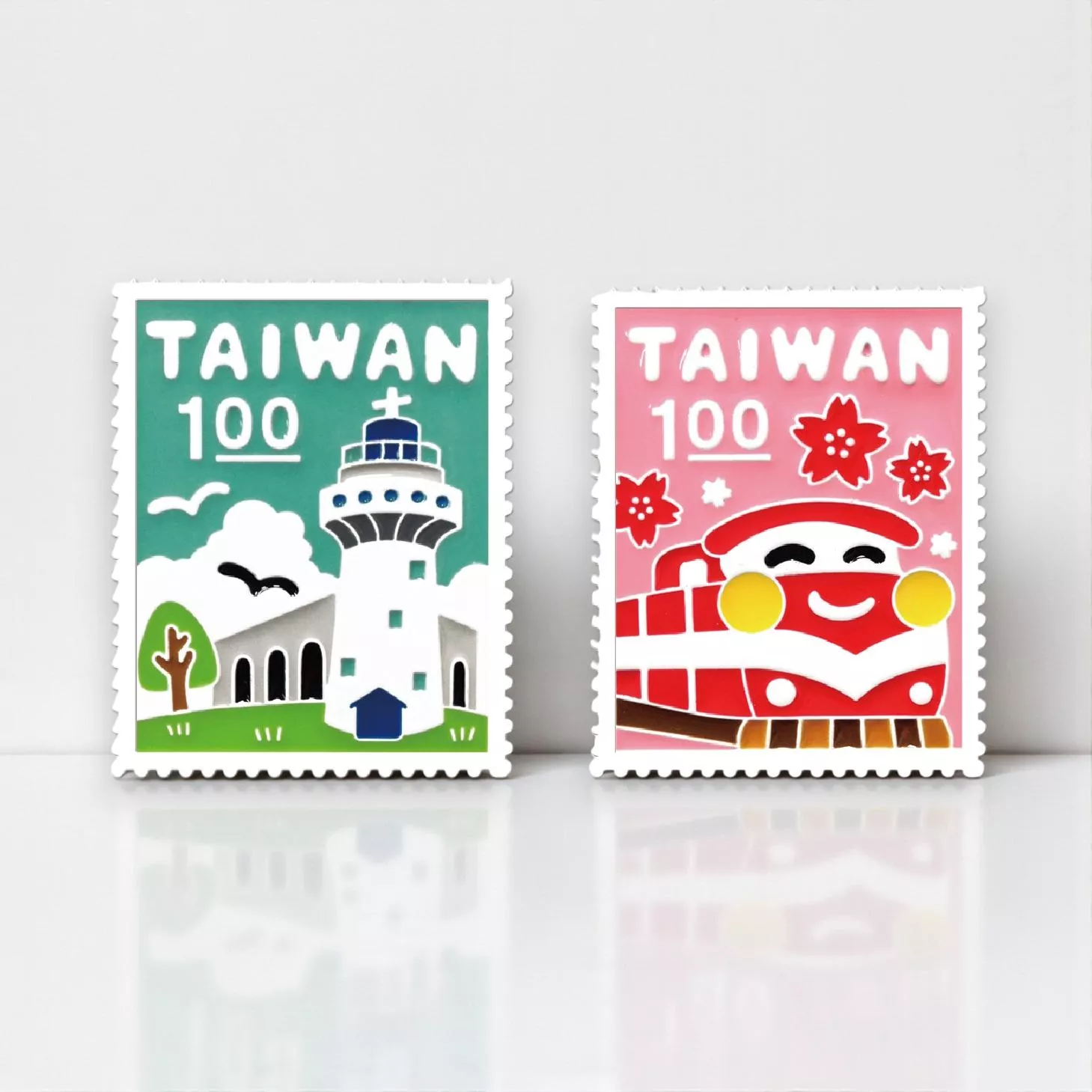 小郵票台灣城市2 金屬冰箱貼｜ Stamp Taiwan City Metal  Magnet