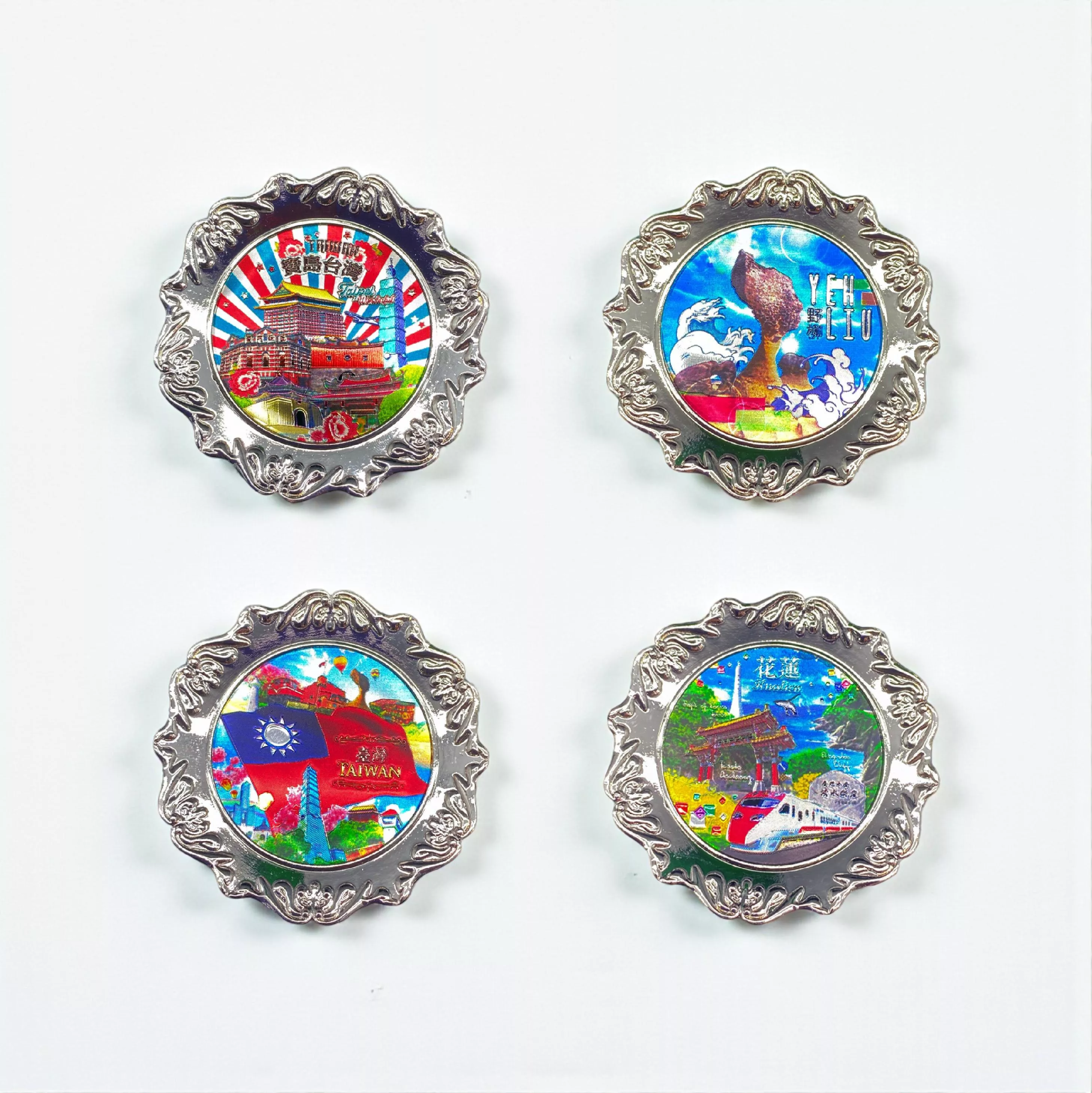 台灣風景2 鋁箔金屬冰箱貼｜Taiwan Scenery – Aluminum Foil Metal Magnet