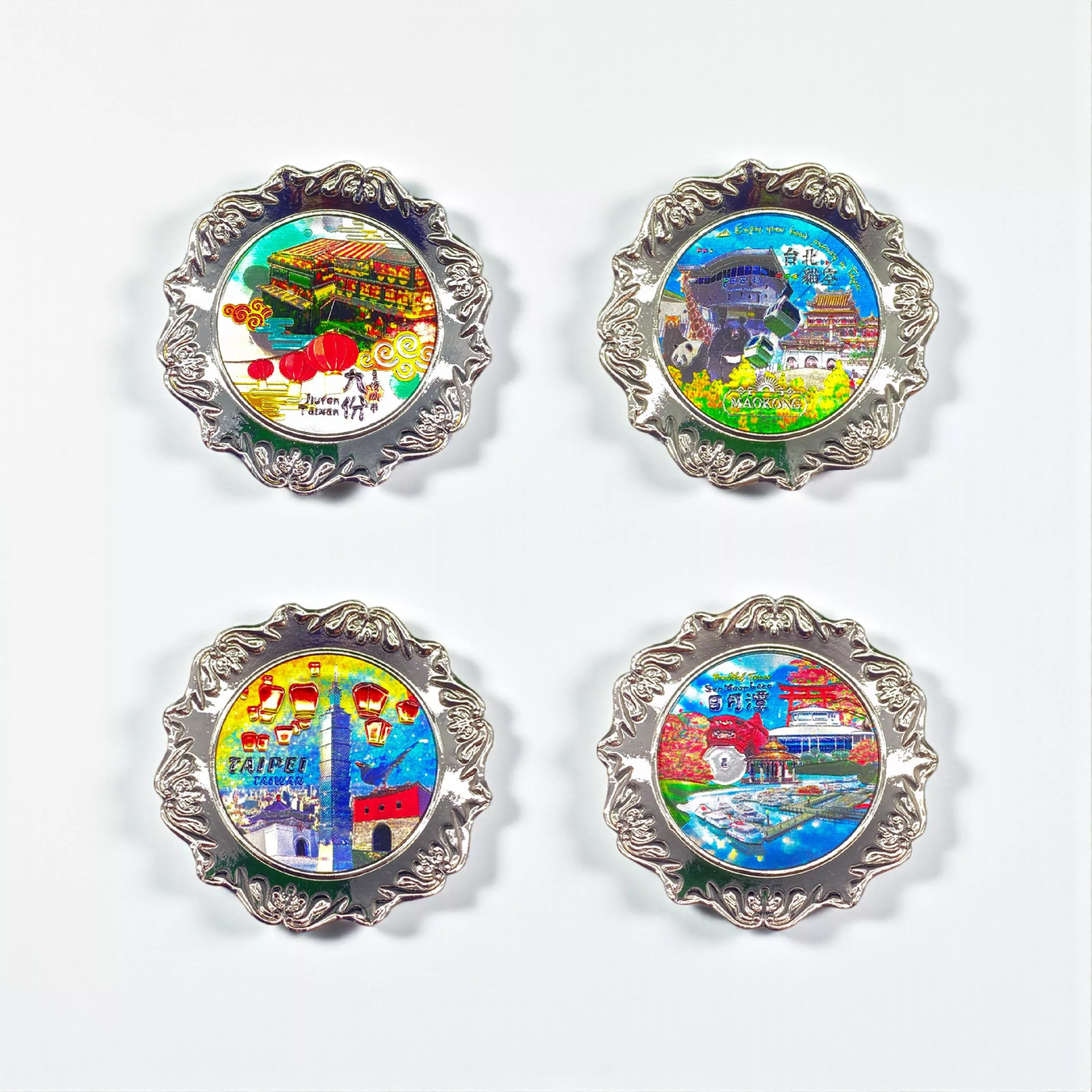 台灣風景1 鋁箔金屬冰箱貼｜Taiwan Scenery – Aluminum Foil Metal Magnet