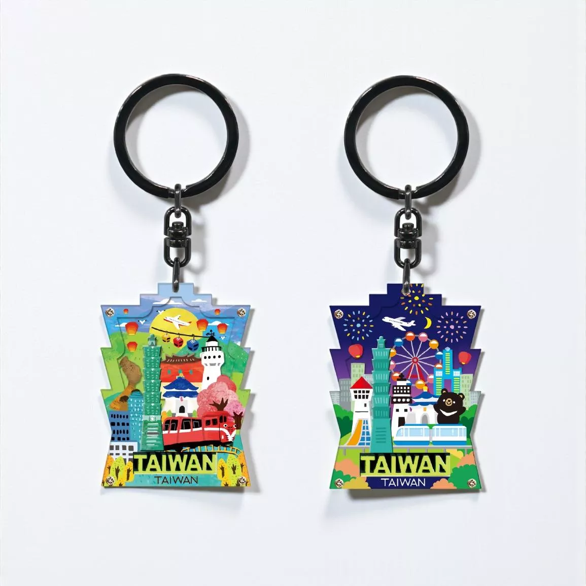 樓形台灣1 壓克力鑰匙圈｜Taiwan Map Acrylic Keychain
