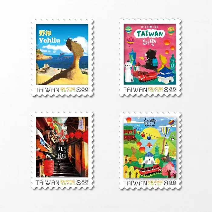 台灣景點 – 郵票形DIY冰箱貼｜Taiwan Scenic Spots – Stamp-Shaped DIY Wooden Magnet