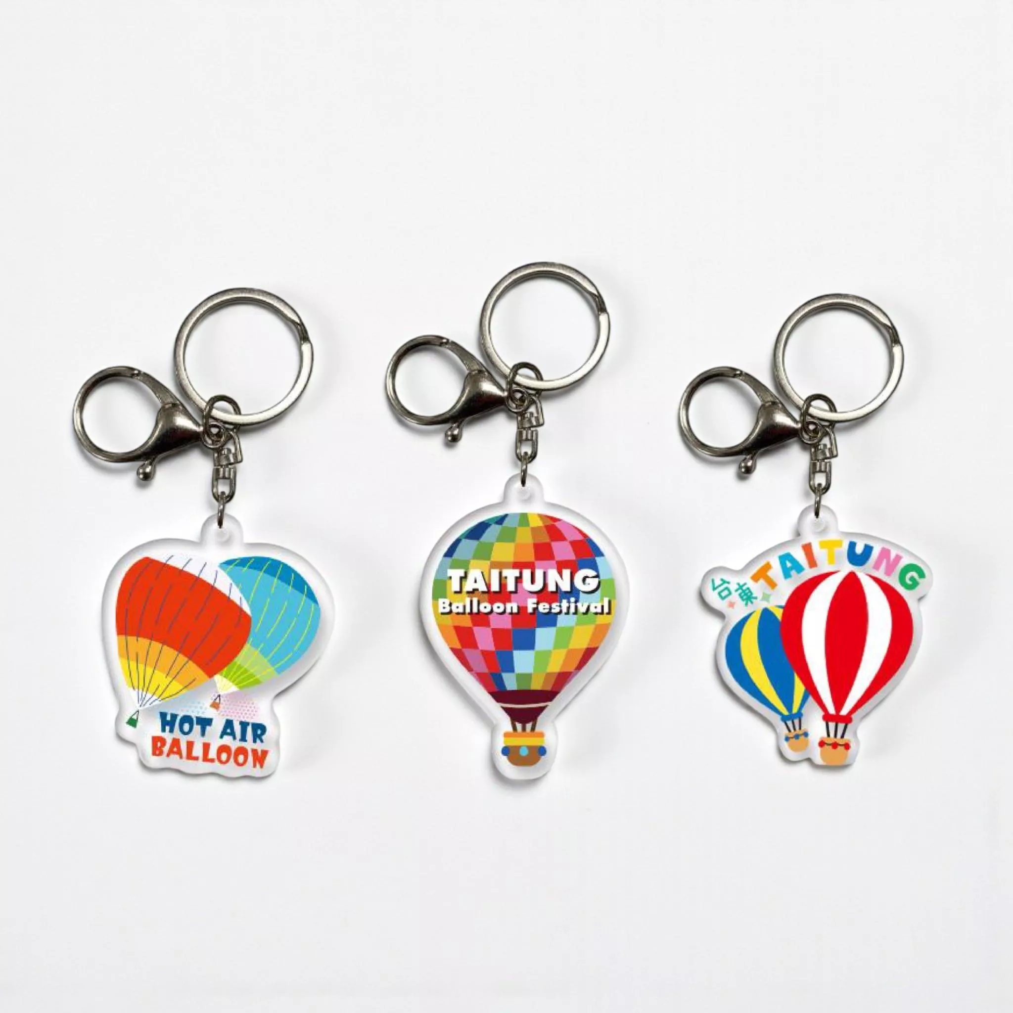熱氣球 滴膠壓克力鑰匙圈｜Hot Air Balloon Acrylic Keychain
