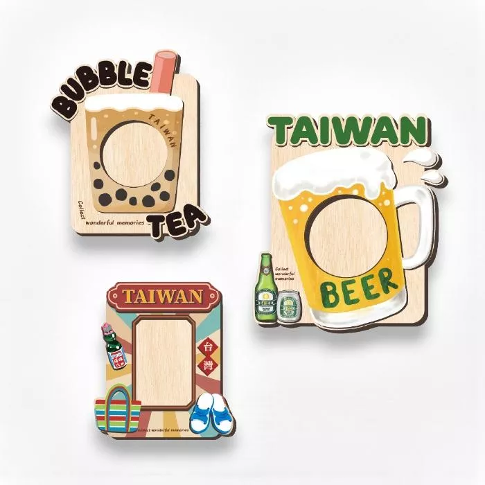 台味小物 – 相框木質冰箱貼｜Taiwanese Style Souvenir – Photo Frame Wooden Magnet