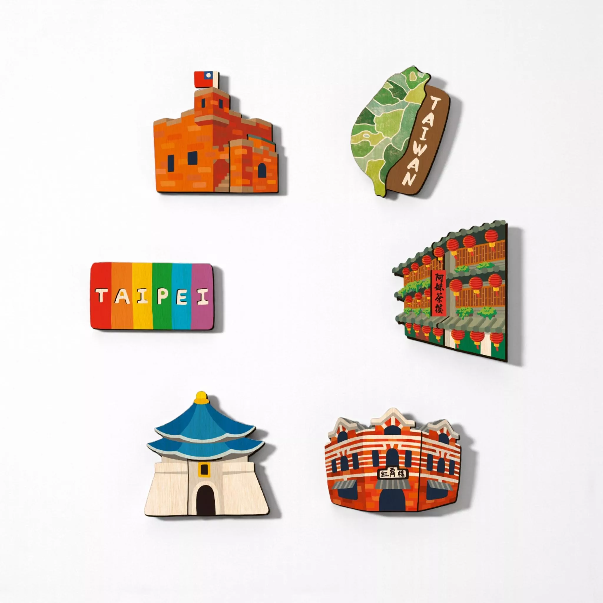 景點打卡小物 – 迷你木冰箱貼｜Taiwan Travel Spots – Mini Wooden Magnet