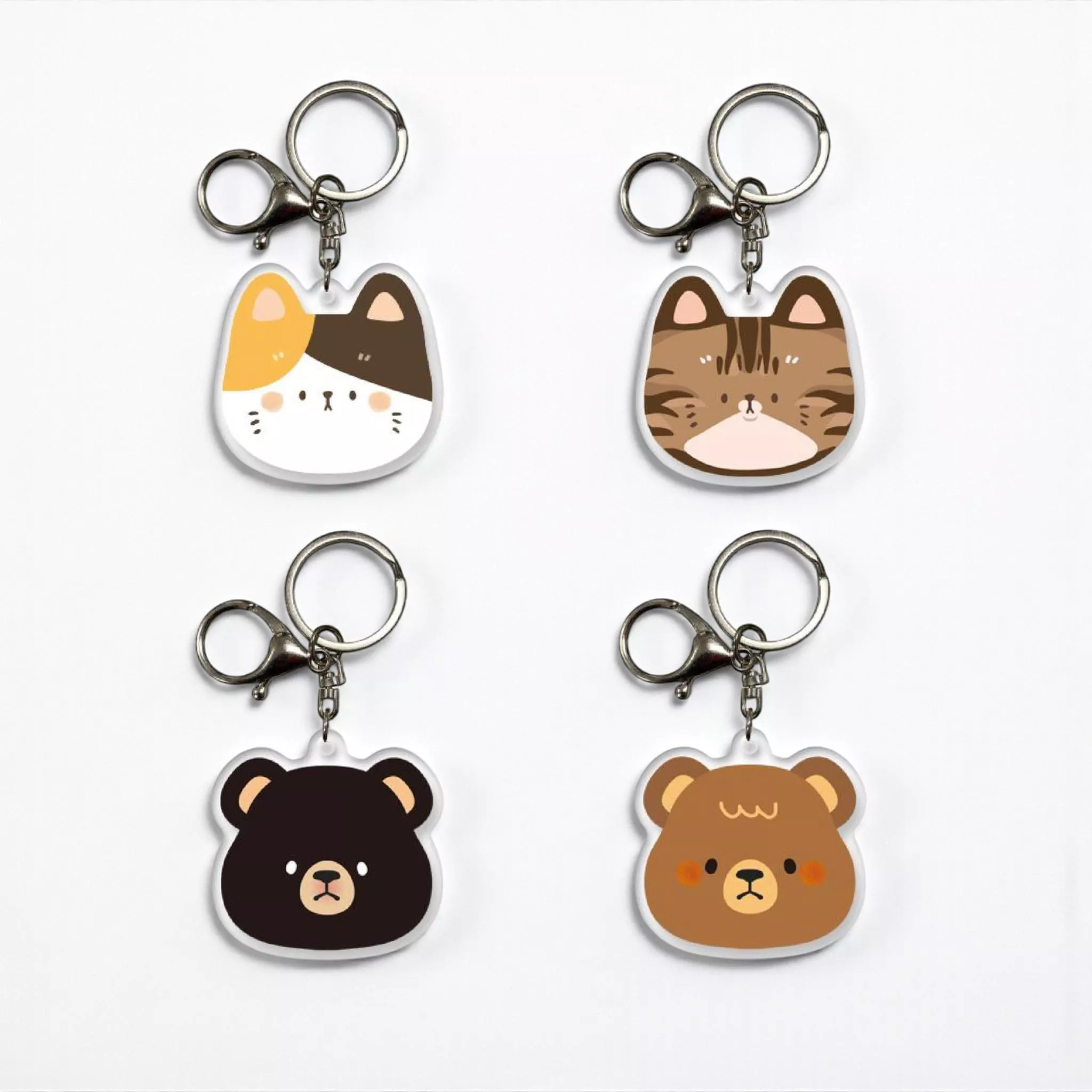 萌寵滴膠壓克力鑰匙圈 – 貓咪｜Cute Pet Acrylic Keychain – Cat