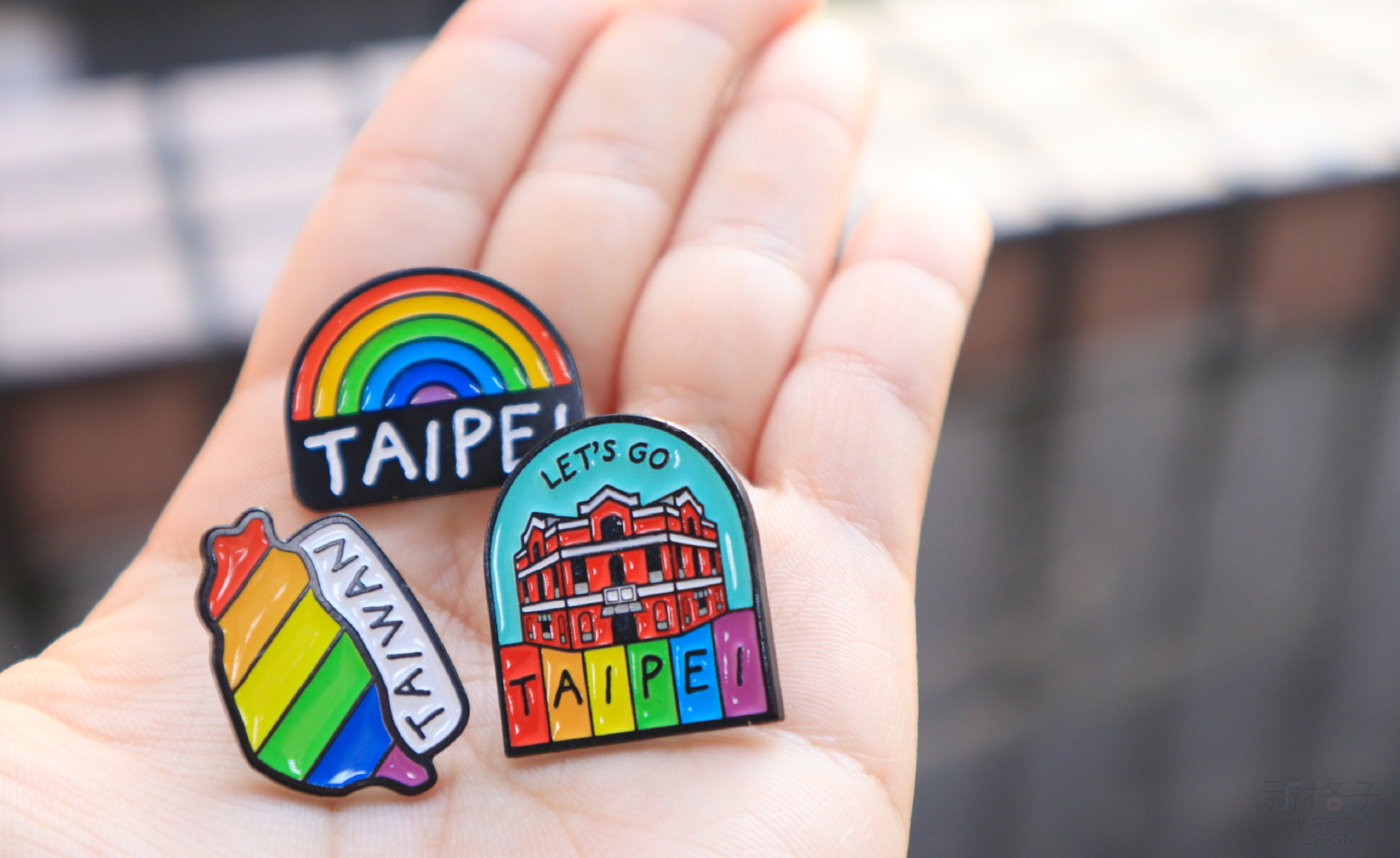 烤漆金屬徽章 台灣插畫別針 台灣小物 台灣紀念品 烤漆別針