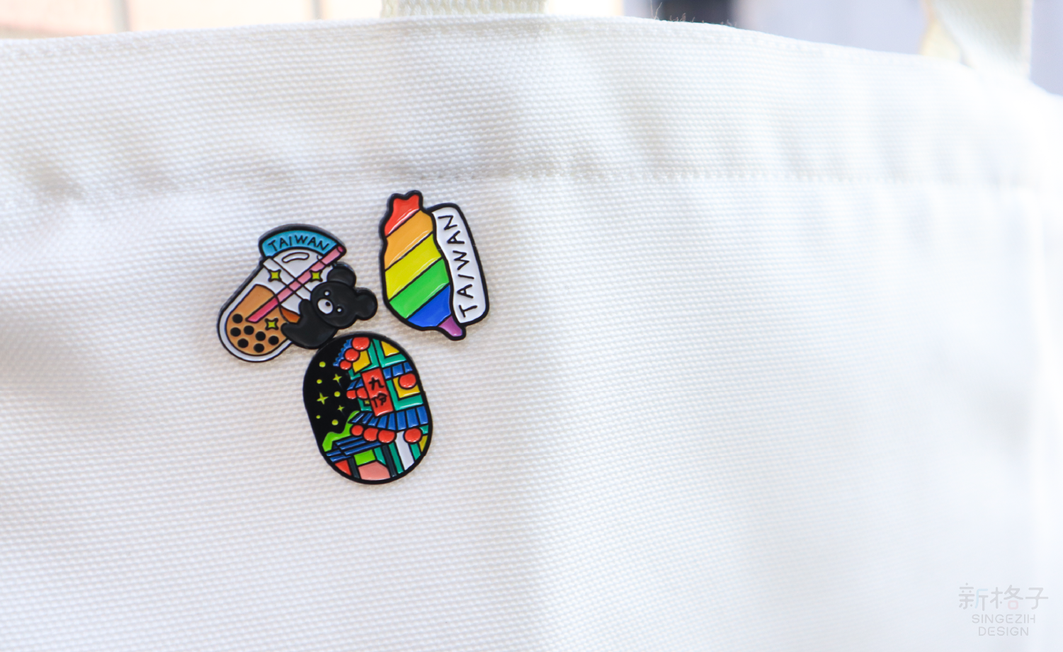 烤漆金屬徽章 台灣插畫別針 台灣小物 台灣紀念品 烤漆別針