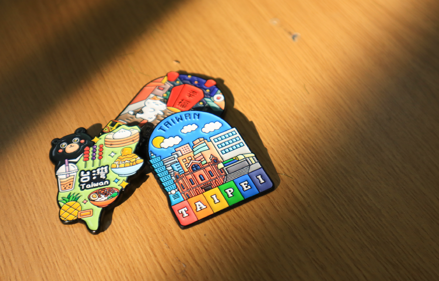 台灣紀念品 台灣伴手禮 烤漆金屬冰箱貼 台灣風景文創磁鐵 亮面質感冰箱貼