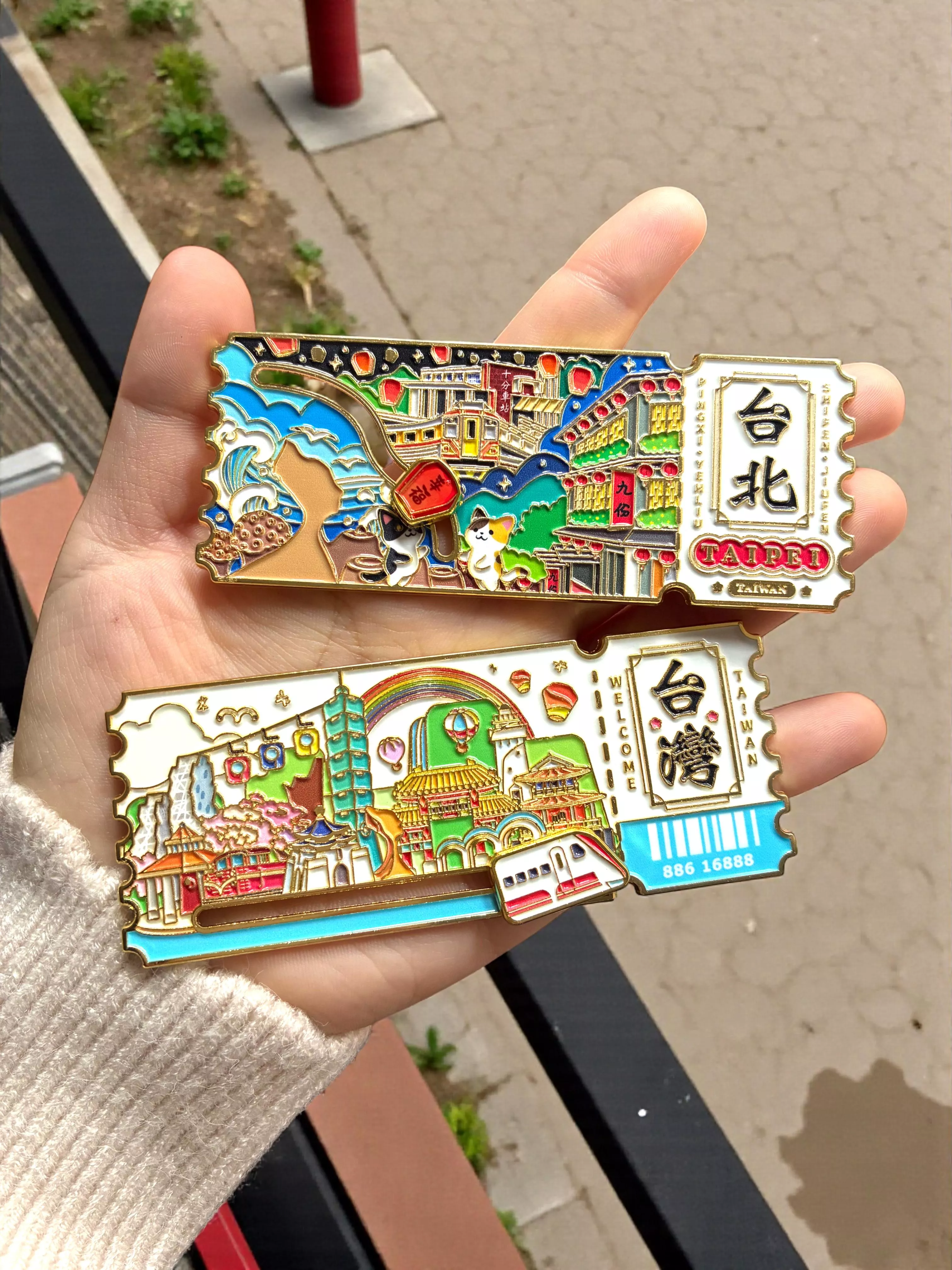 票根滑軌磁鐵台灣台北款與，精緻耐用的台灣設計紀念品