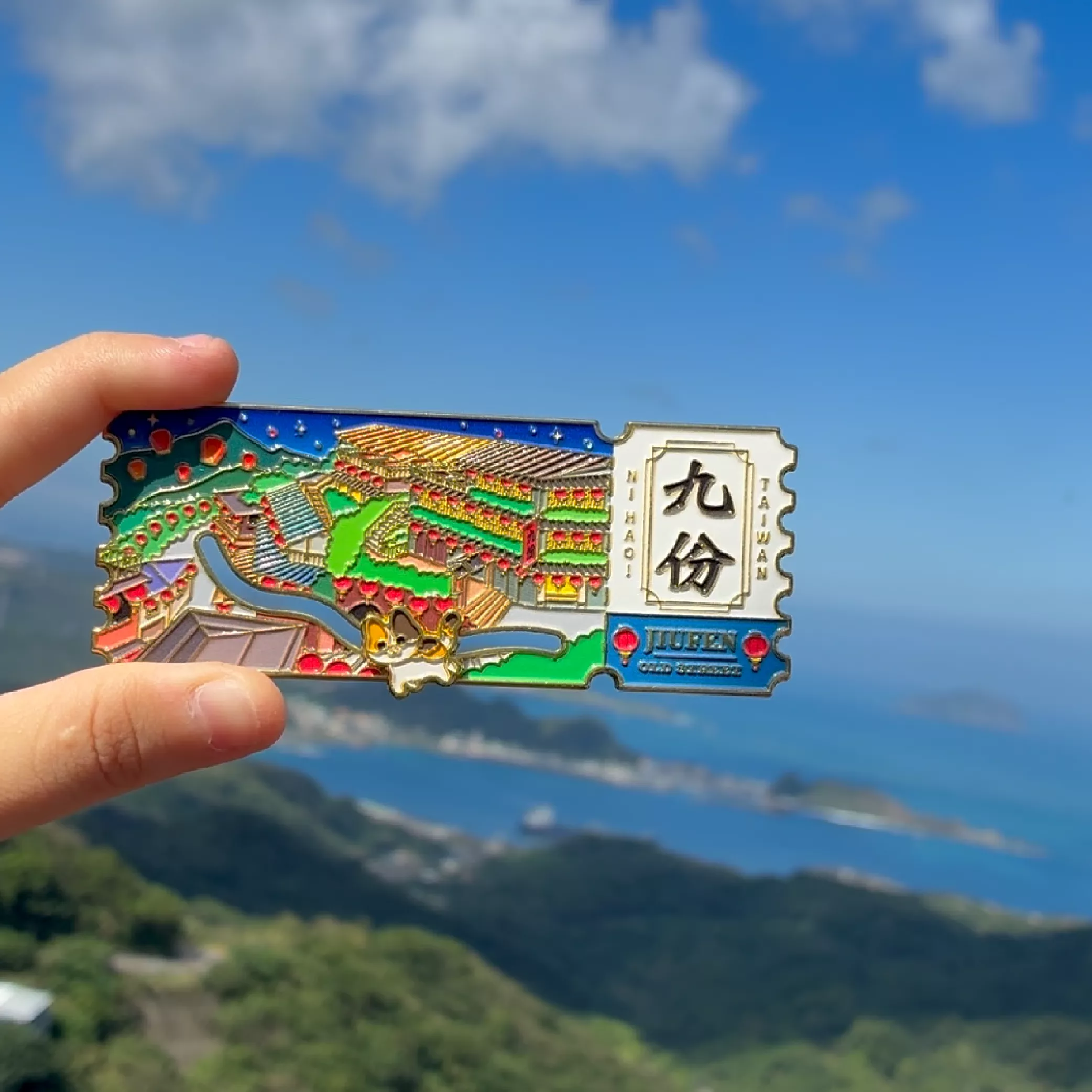 吸附在辦公室隔板上的票根磁鐵，適合上班族的療癒文具小物，九份文創商品推薦