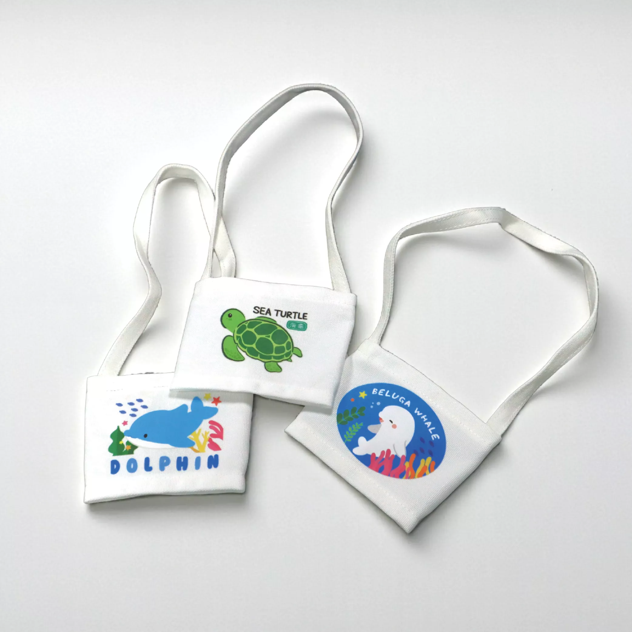 海洋動物 – 飲料提袋｜Ocean animals – Cup Bag
