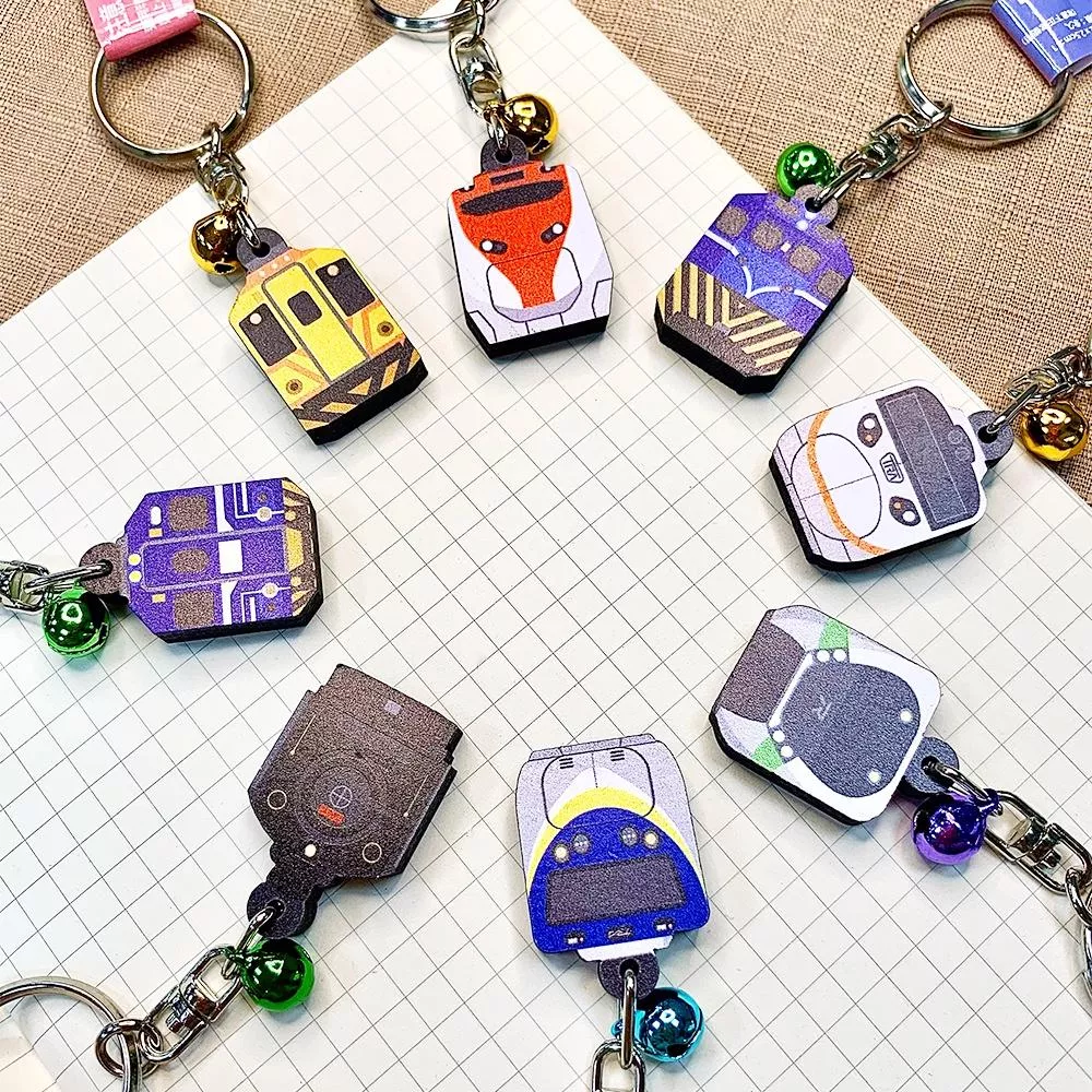 火車迷你鑰匙扣【臺鐵授權】｜Taiwan Train Mini Wooden Keychain