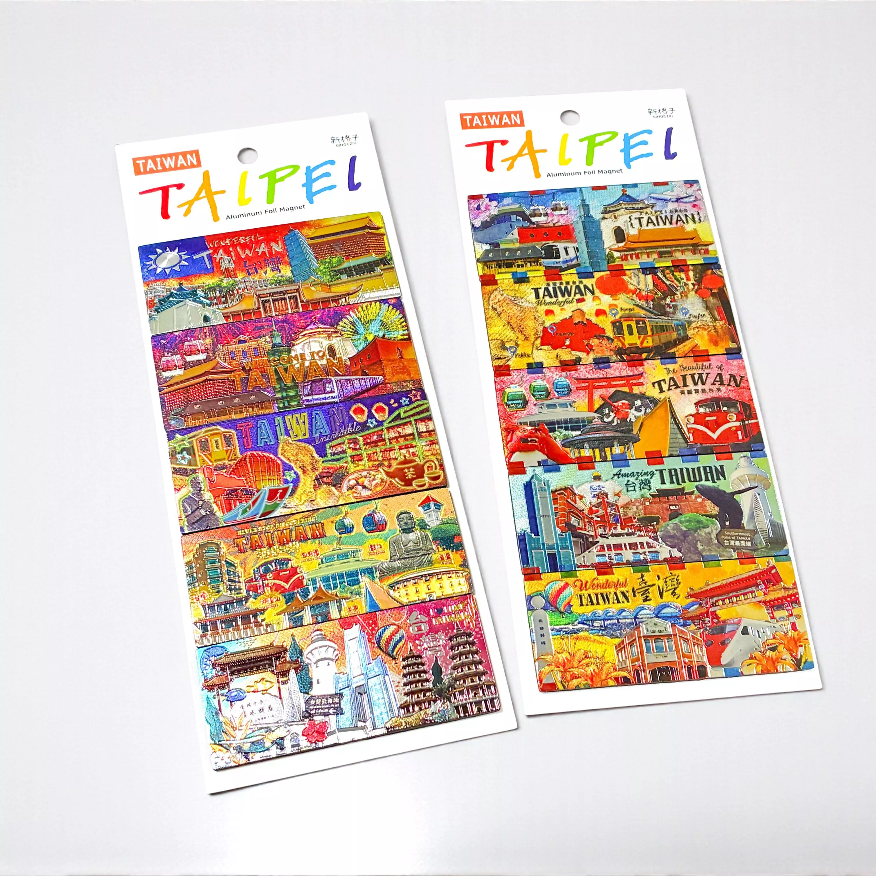 台灣景點 – 鋁箔冰箱貼(五入組)｜Taiwan Landmarks – Foil Magnets (Set of 5)