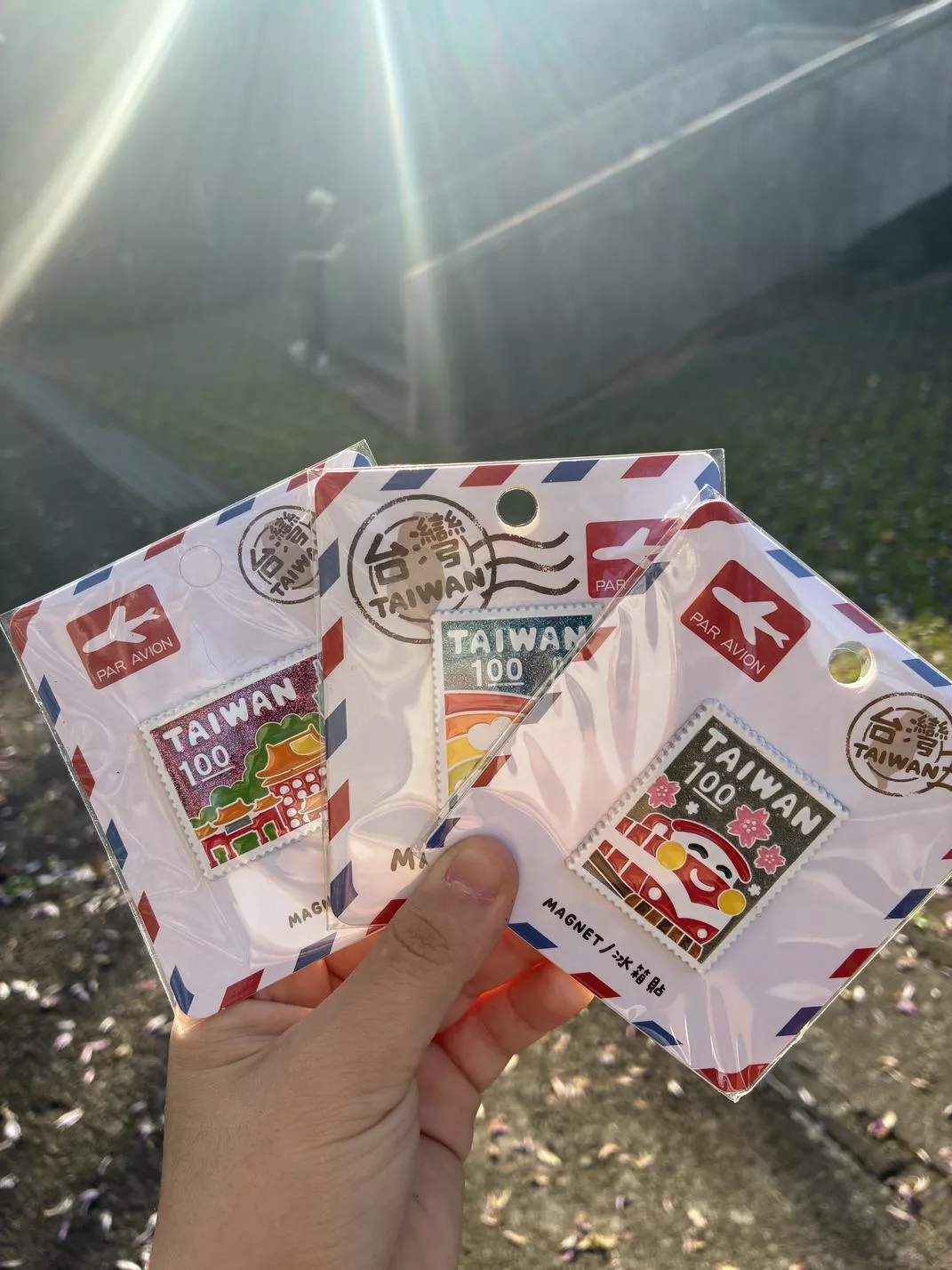 台北景點小郵票 鋅合金冰箱貼 台灣城市地標 台北101 中正紀念堂 新格子文創設計