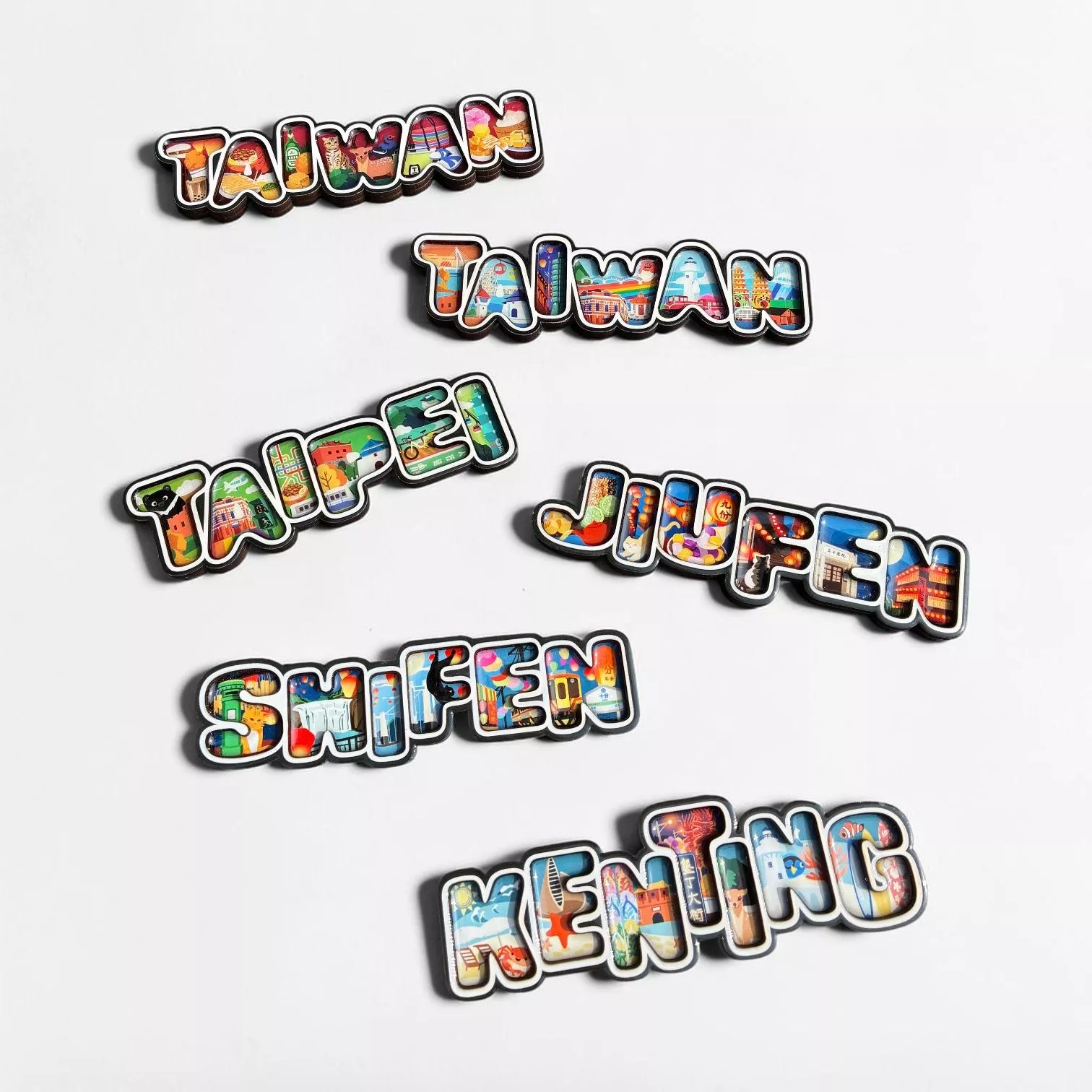 字母框木質冰箱貼｜Alphabet Frame Wood Magnet