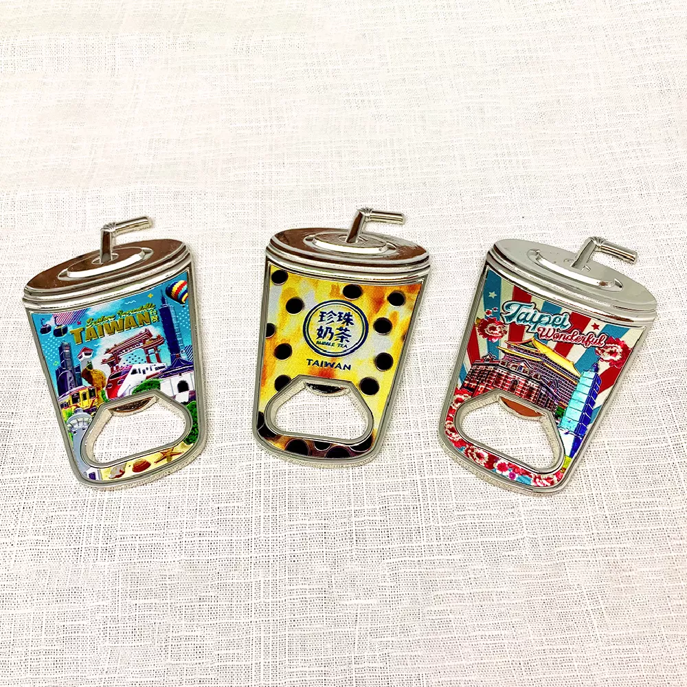 珍奶開瓶器冰箱貼 台灣紀念品 台灣伴手禮 台灣文創小物 新格子文創設計