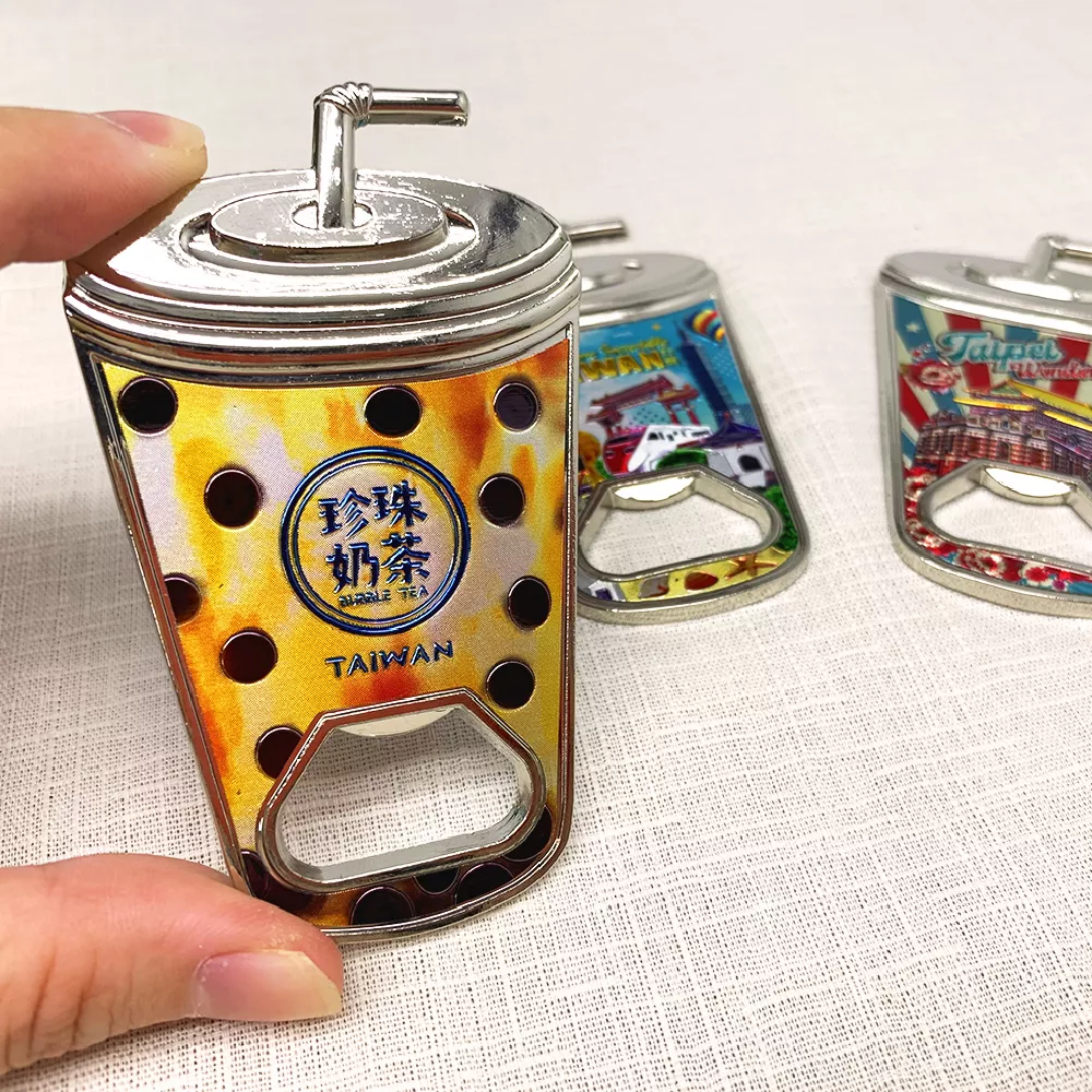 珍奶開瓶器冰箱貼 台灣紀念品 台灣伴手禮 台灣文創小物 新格子文創設計